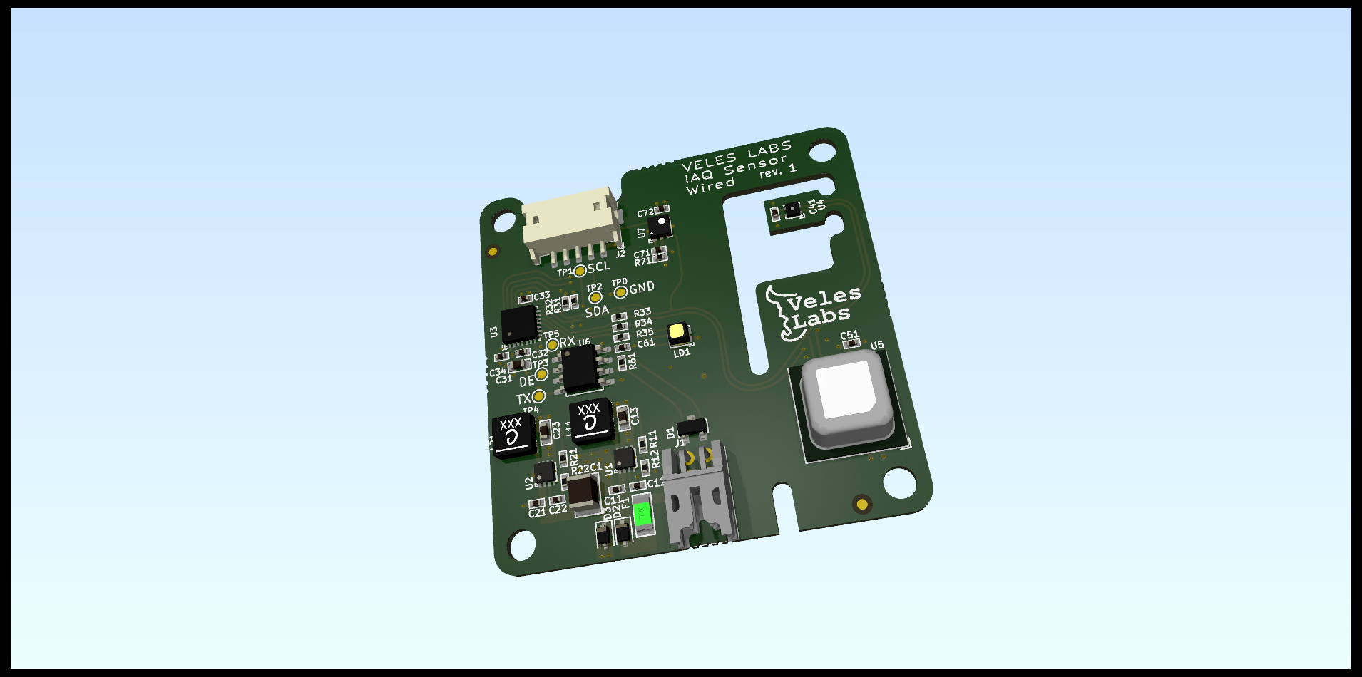 IAQ wired sensor render